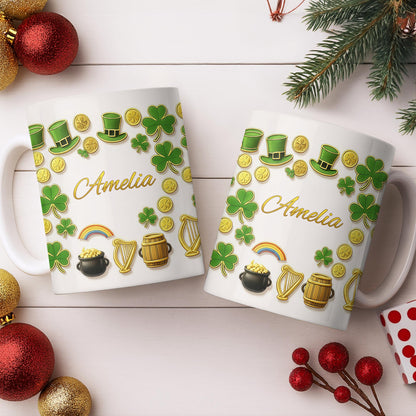 My Shamrock Leprechaun Hat And Rainbow Mug