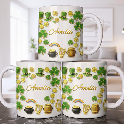 My Shamrock Leprechaun Hat And Rainbow Mug