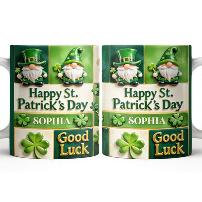 Happy St. Patrick's Day Good Luck Gnomes and Shamrocks