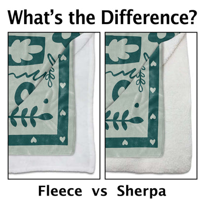 Casa De Personalized Family Name With Moon And Sun - Personalized Custom Blanket - FAM811_BLK