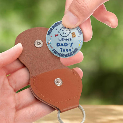 Grandparent Decision Coin Grandpa Turn Baby Icons - Personalized Custom Pocket Hug - FAM825_HTOK