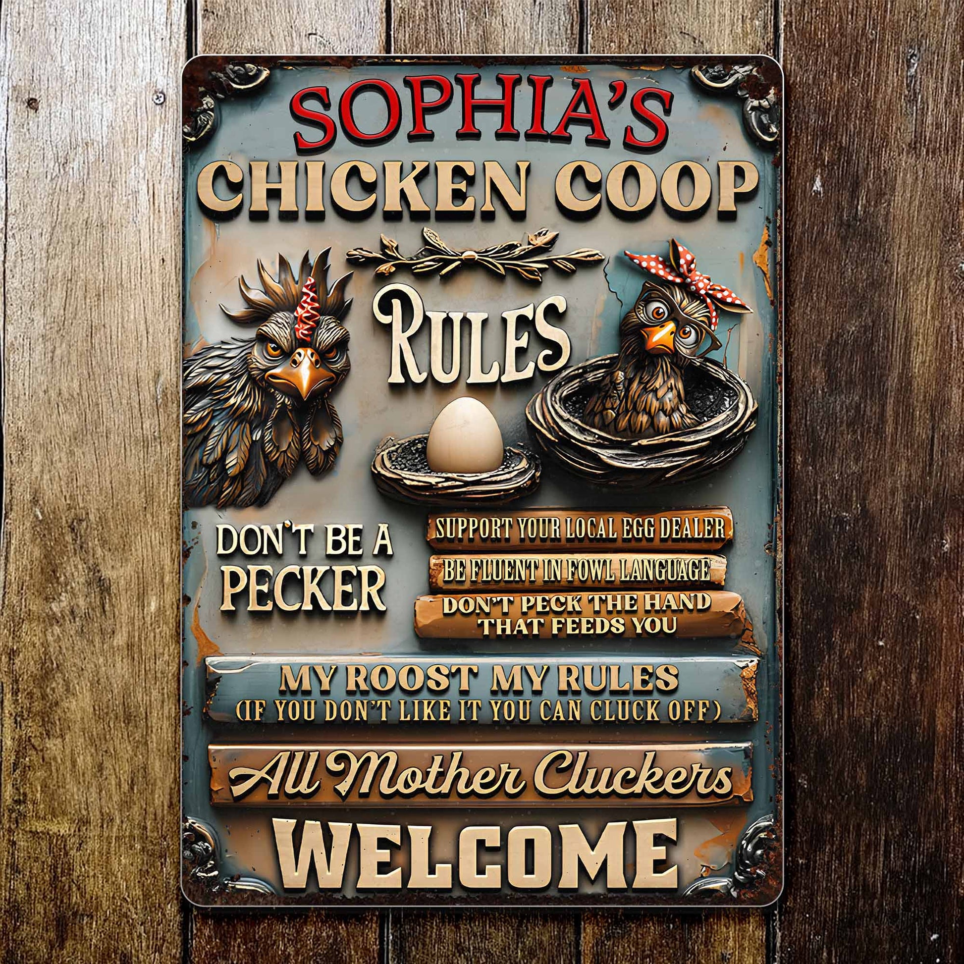 Chicken Coop Rules With Chickens And Eggs