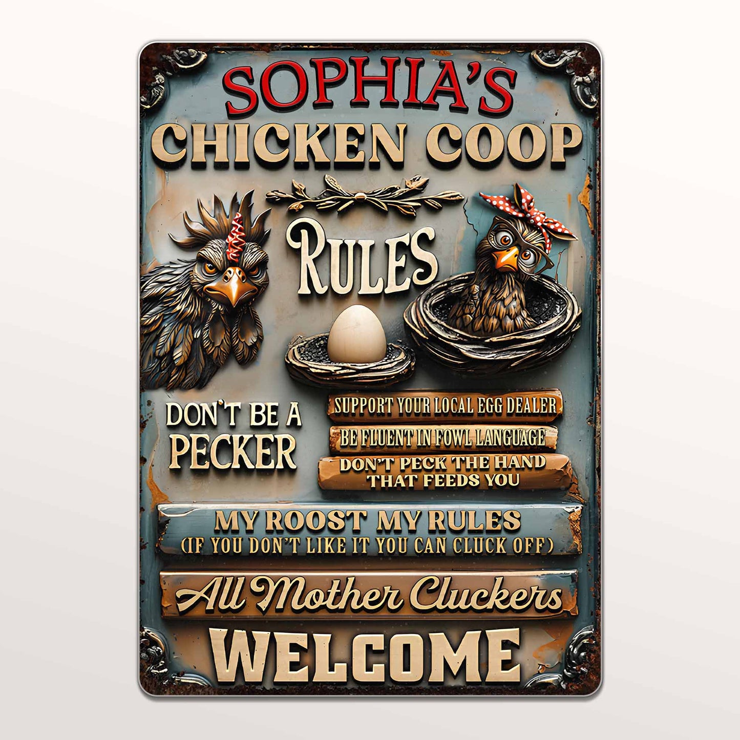 Chicken Coop Rules With Chickens And Eggs