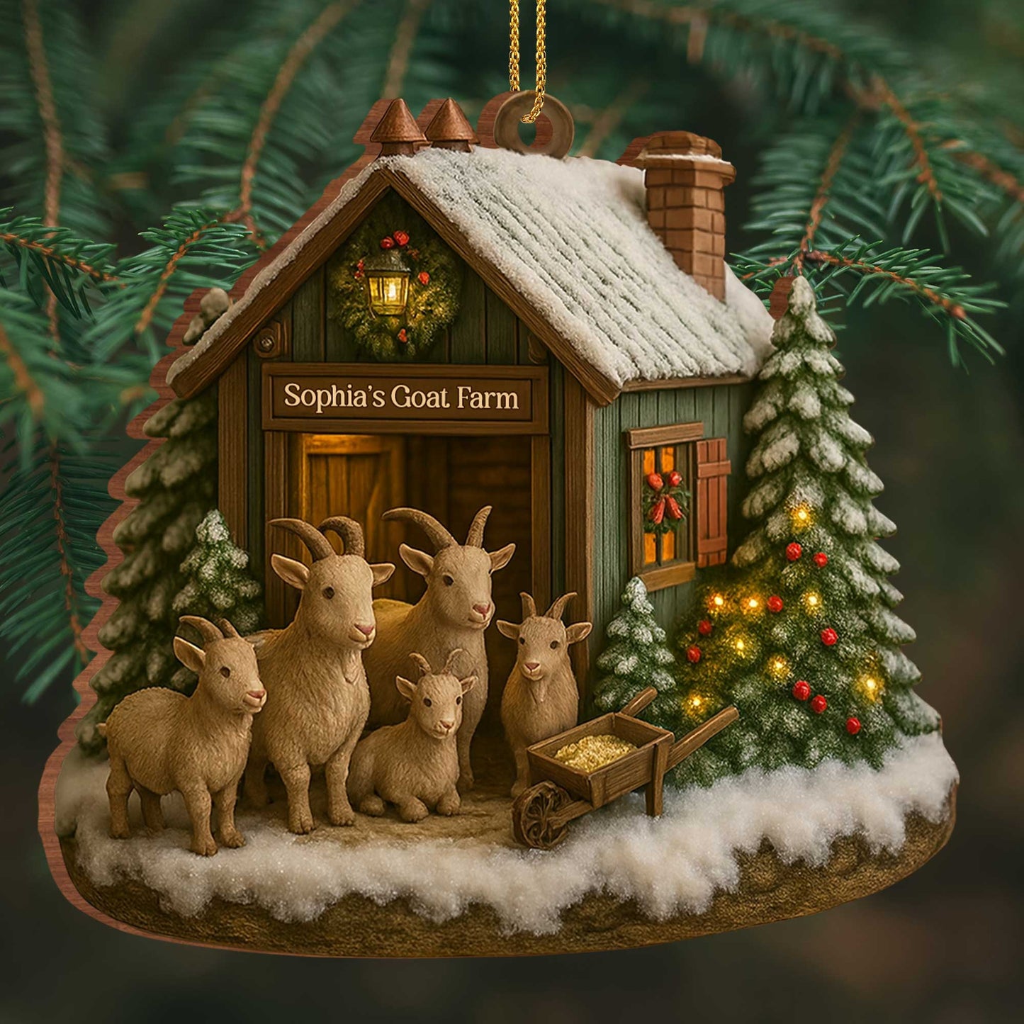 Sophia's Goat Farm, Goats and Christmas Tree