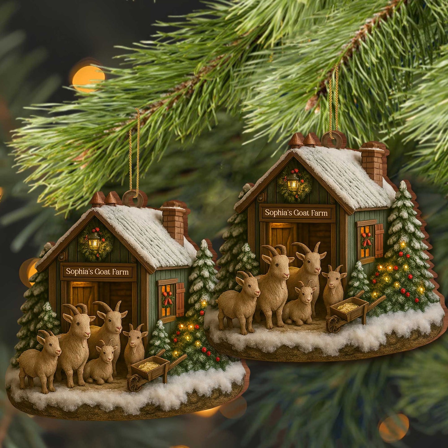 Sophia's Goat Farm, Goats and Christmas Tree