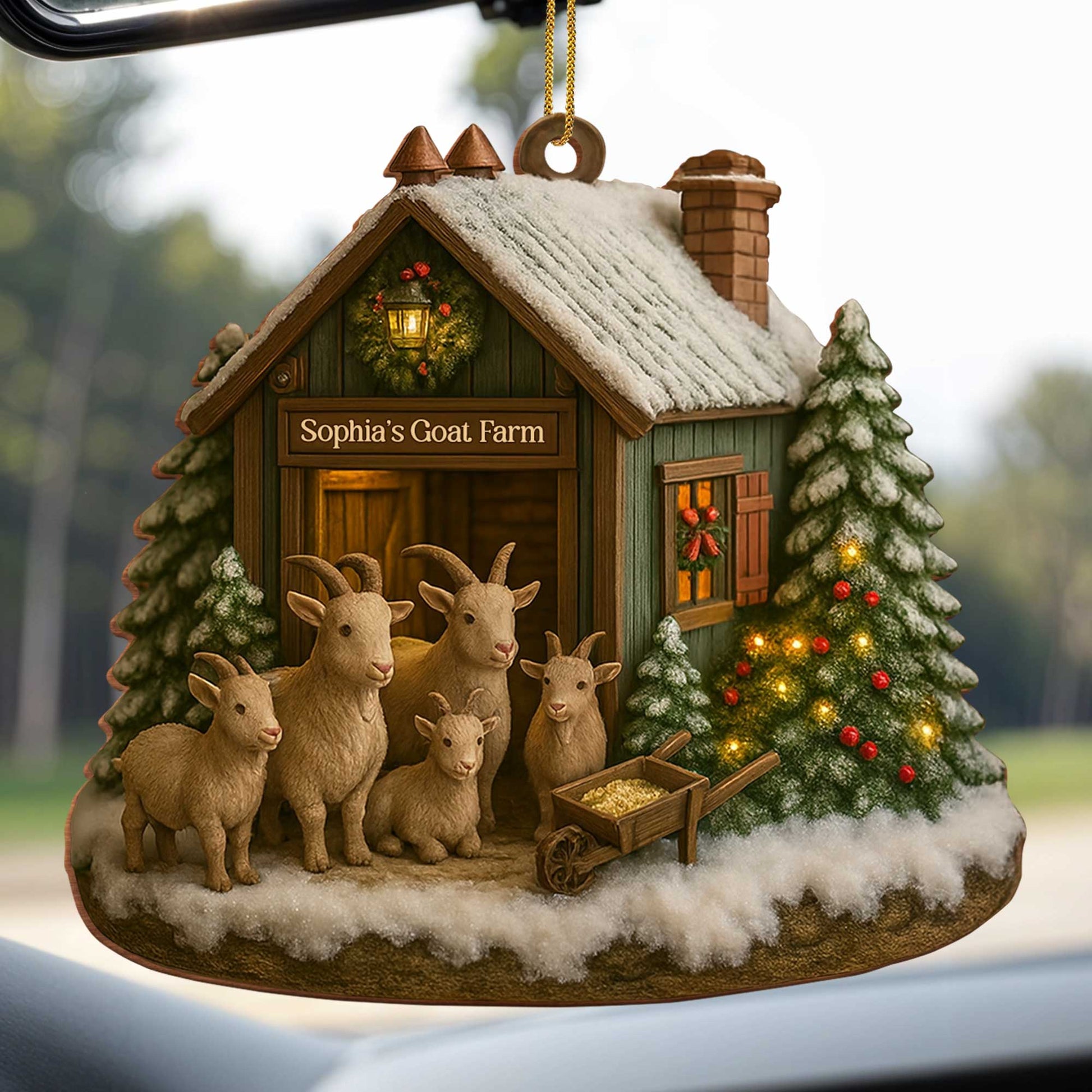 Sophia's Goat Farm, Goats and Christmas Tree