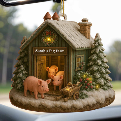 Cozy Farmhouse Christmas With Pigs And Snow