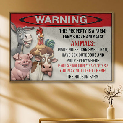 Warning This Property Is A Farm With Farm Animals