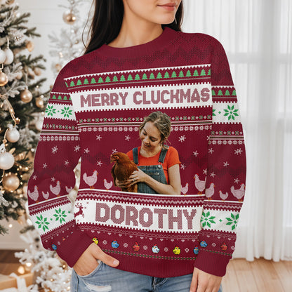 Merry Cluckmas Chicken Christmas Sweater