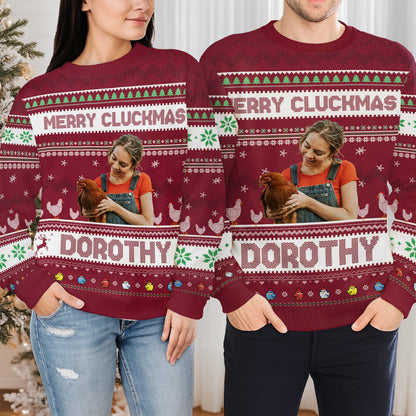 Merry Cluckmas Chicken Christmas Sweater