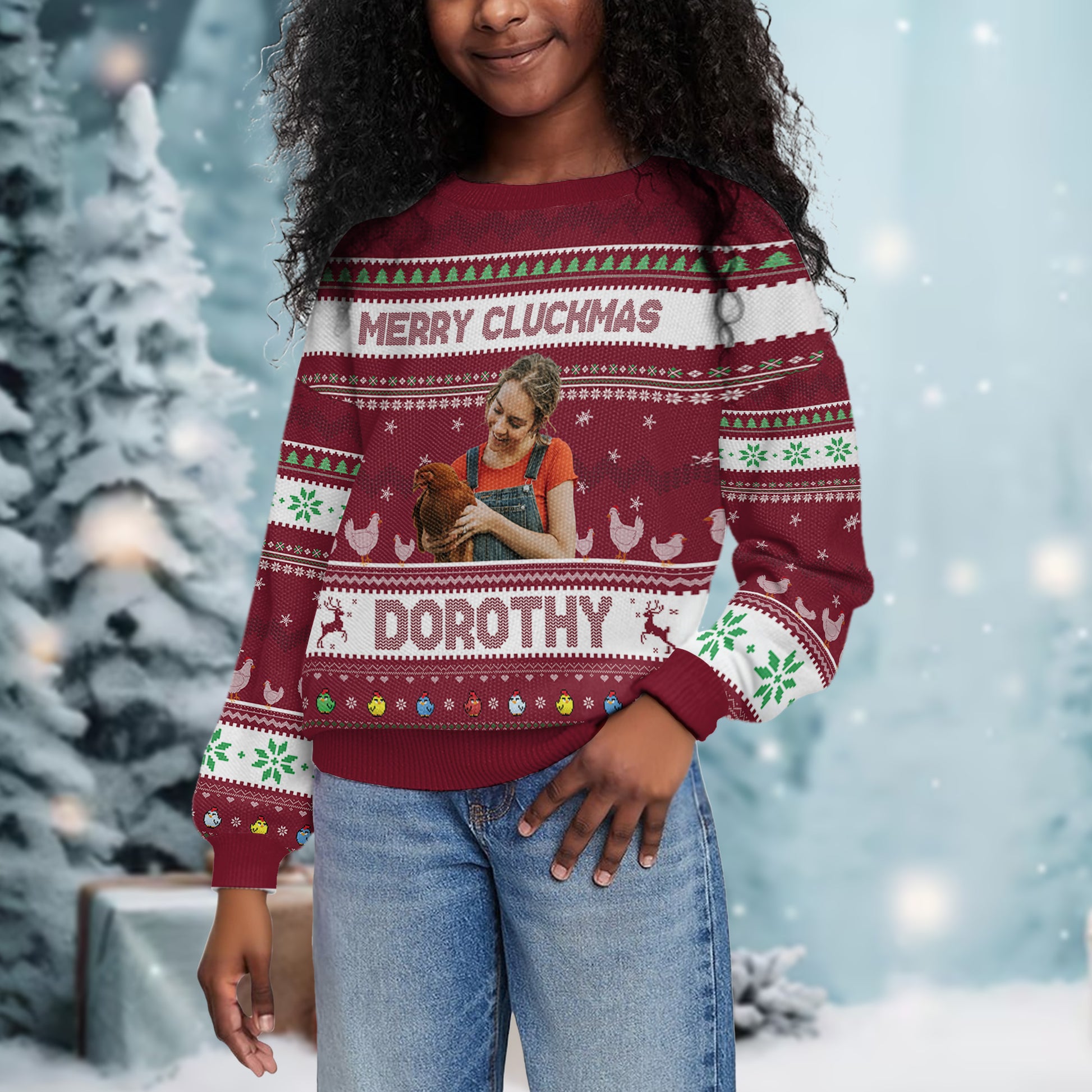 Merry Cluckmas Chicken Christmas Sweater