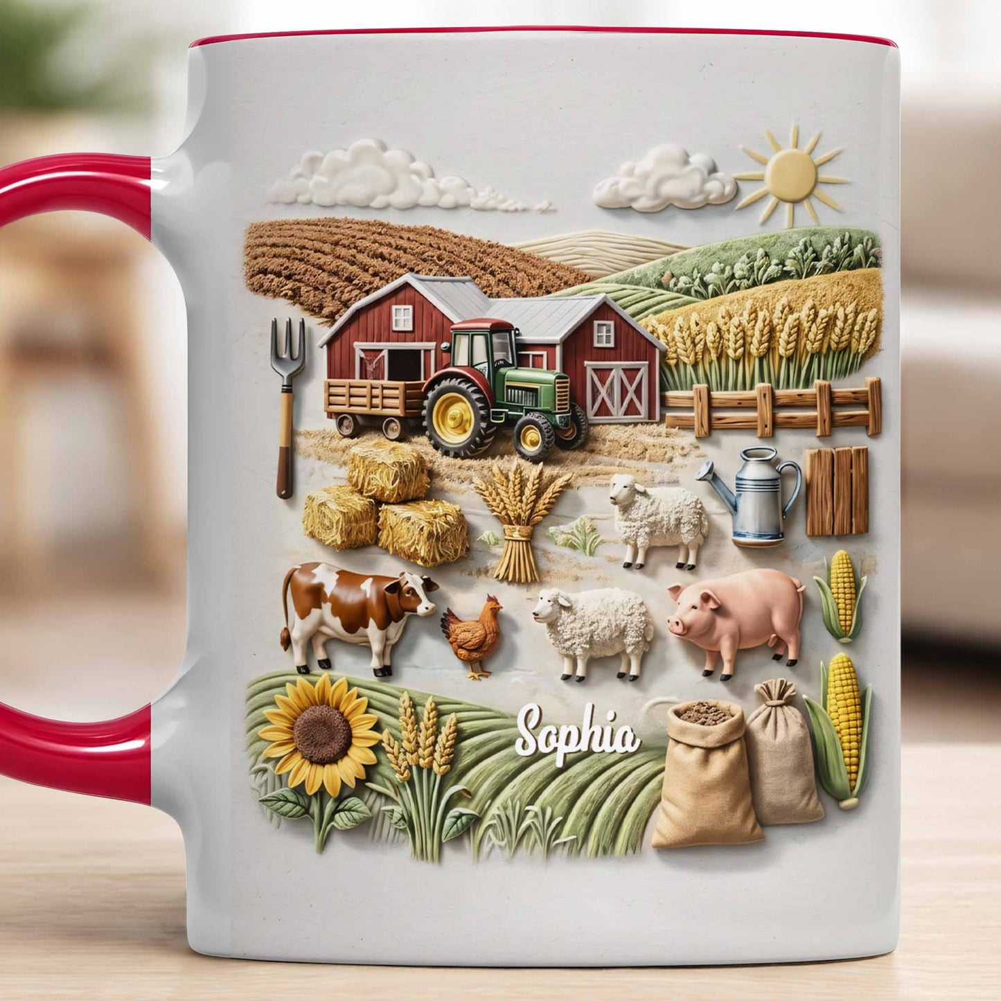 Serene Farm Life, Barns, Tractors And Sunflowers