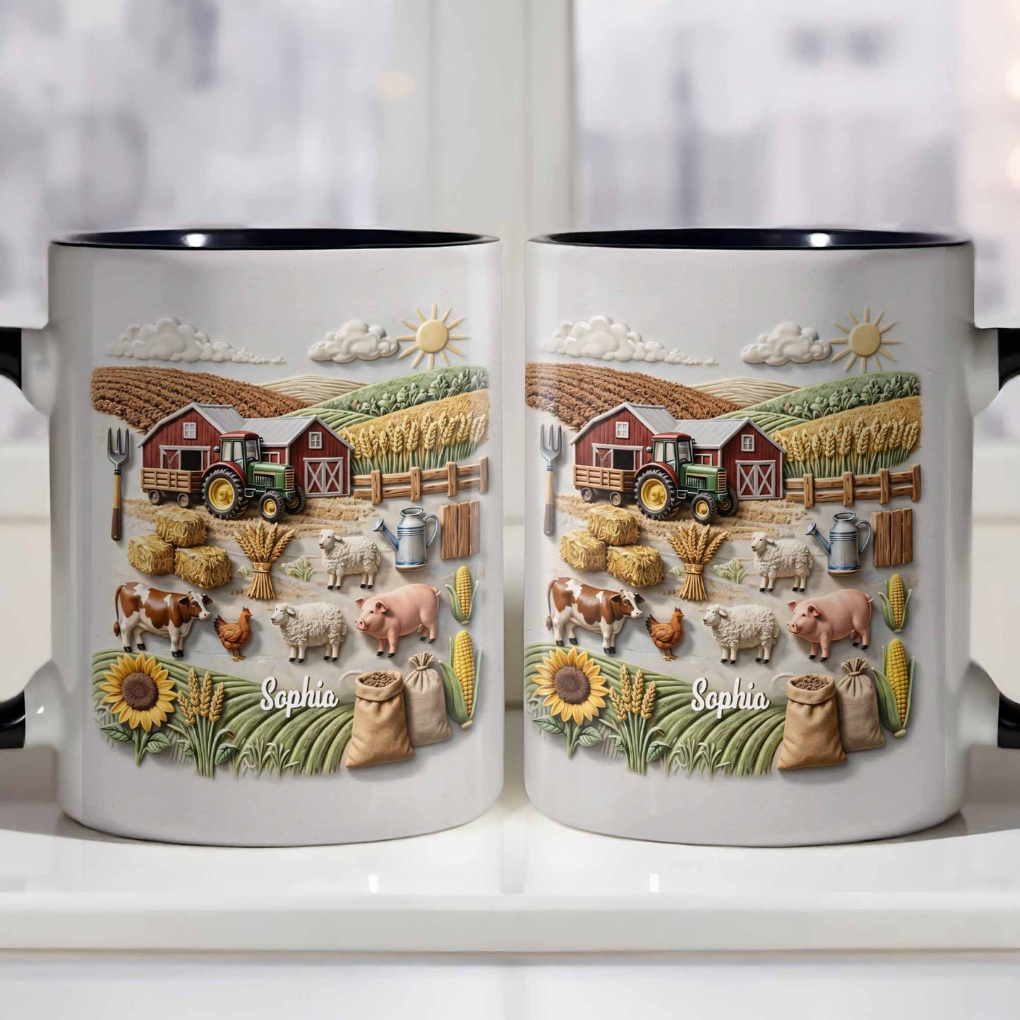 Serene Farm Life, Barns, Tractors And Sunflowers