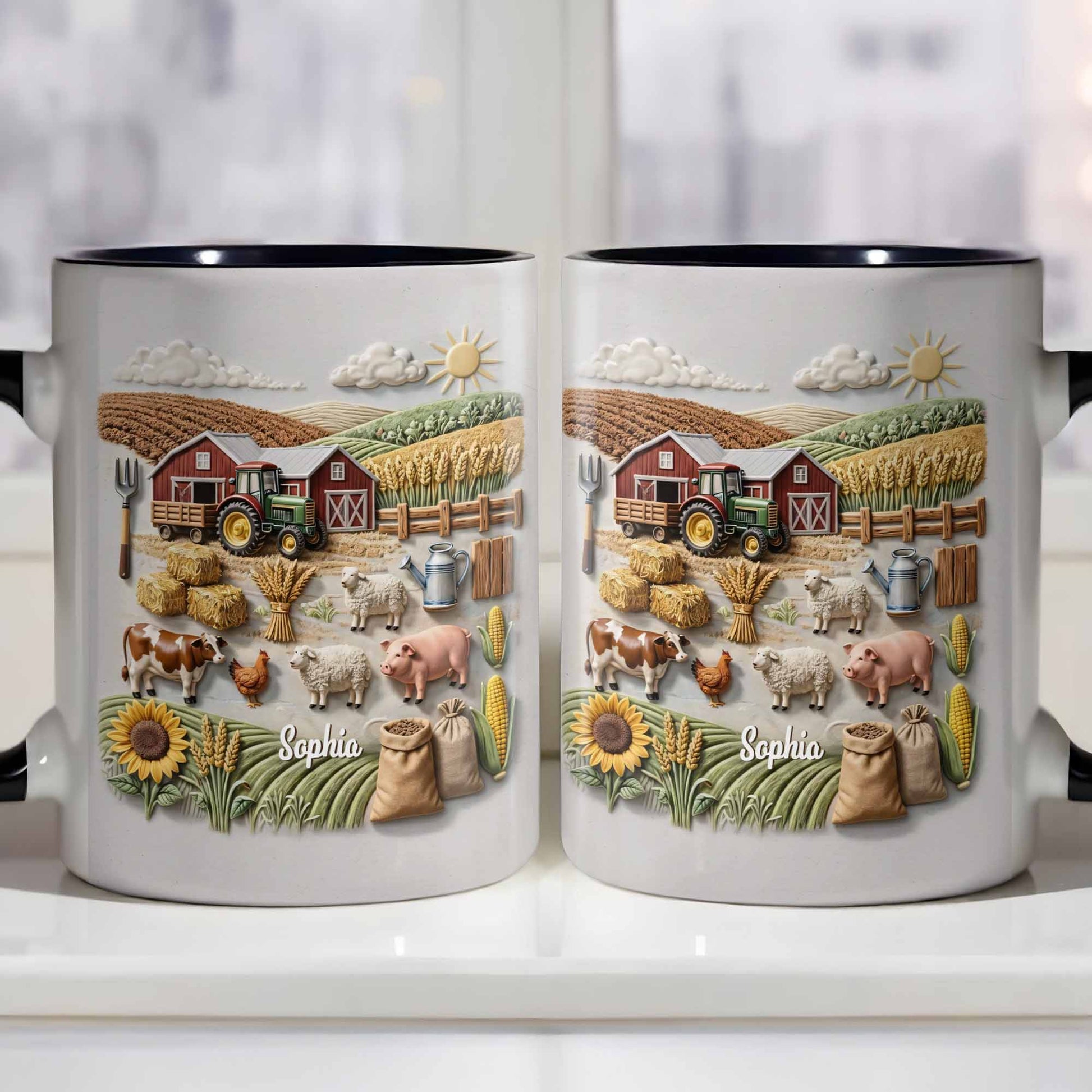 Serene Farm Life, Barns, Tractors And Sunflowers