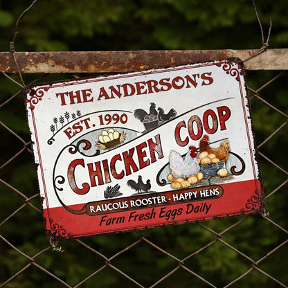 Raucous Rooster And Happy Hens, Fresh Eggs Daily