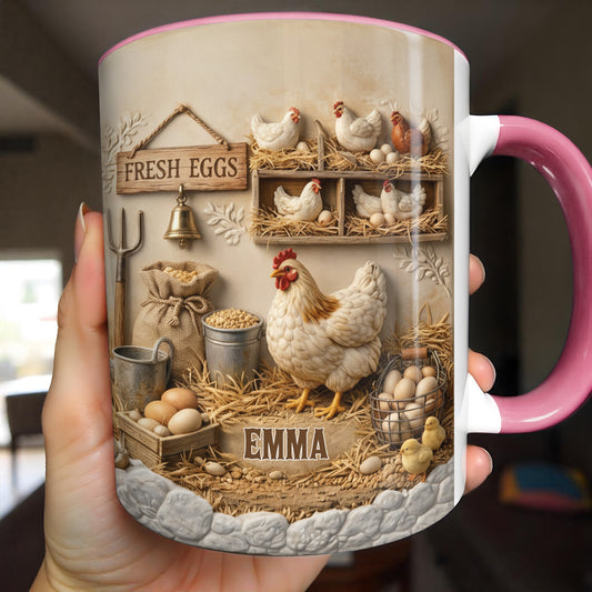 Fresh Eggs With Chickens, Eggs, And Farm Elements