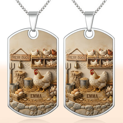 Fresh Eggs Rustic Farmhouse Coop With Chickens And Eggs