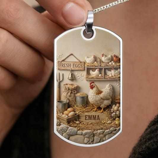 Fresh Eggs Rustic Farmhouse Coop With Chickens And Eggs