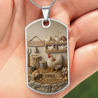 Fresh Eggs Rustic Farmhouse Coop With Chickens And Eggs