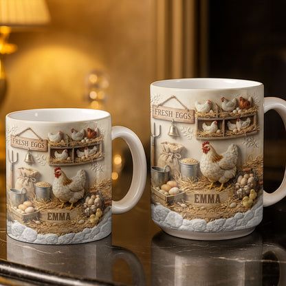 Fresh Eggs With Charming Chickens Design