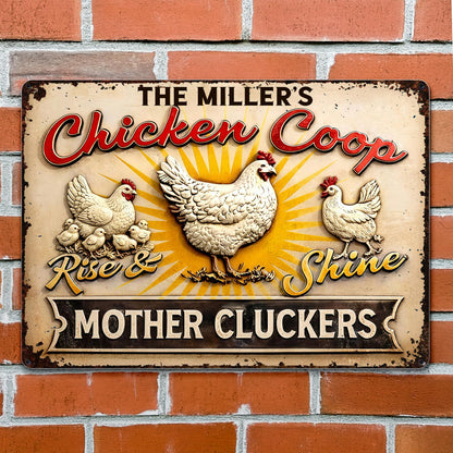Rise & Shine Mother Cluckers With Chickens and Sun Rays