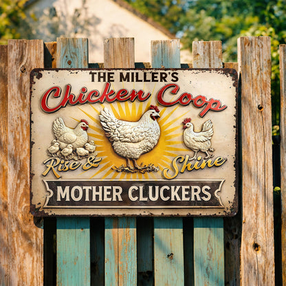 Rise & Shine Mother Cluckers With Chickens and Sun Rays