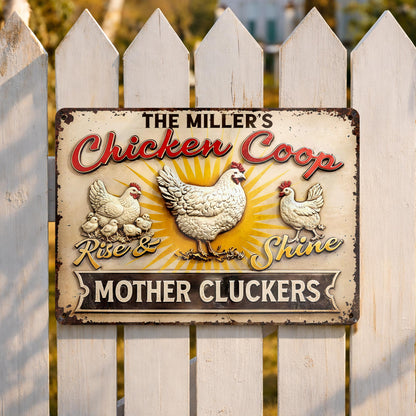 Rise & Shine Mother Cluckers With Chickens and Sun Rays