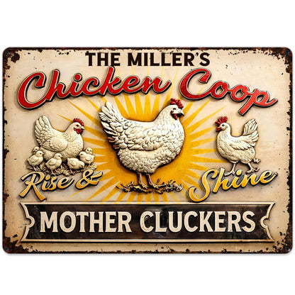 Rise & Shine Mother Cluckers With Chickens and Sun Rays