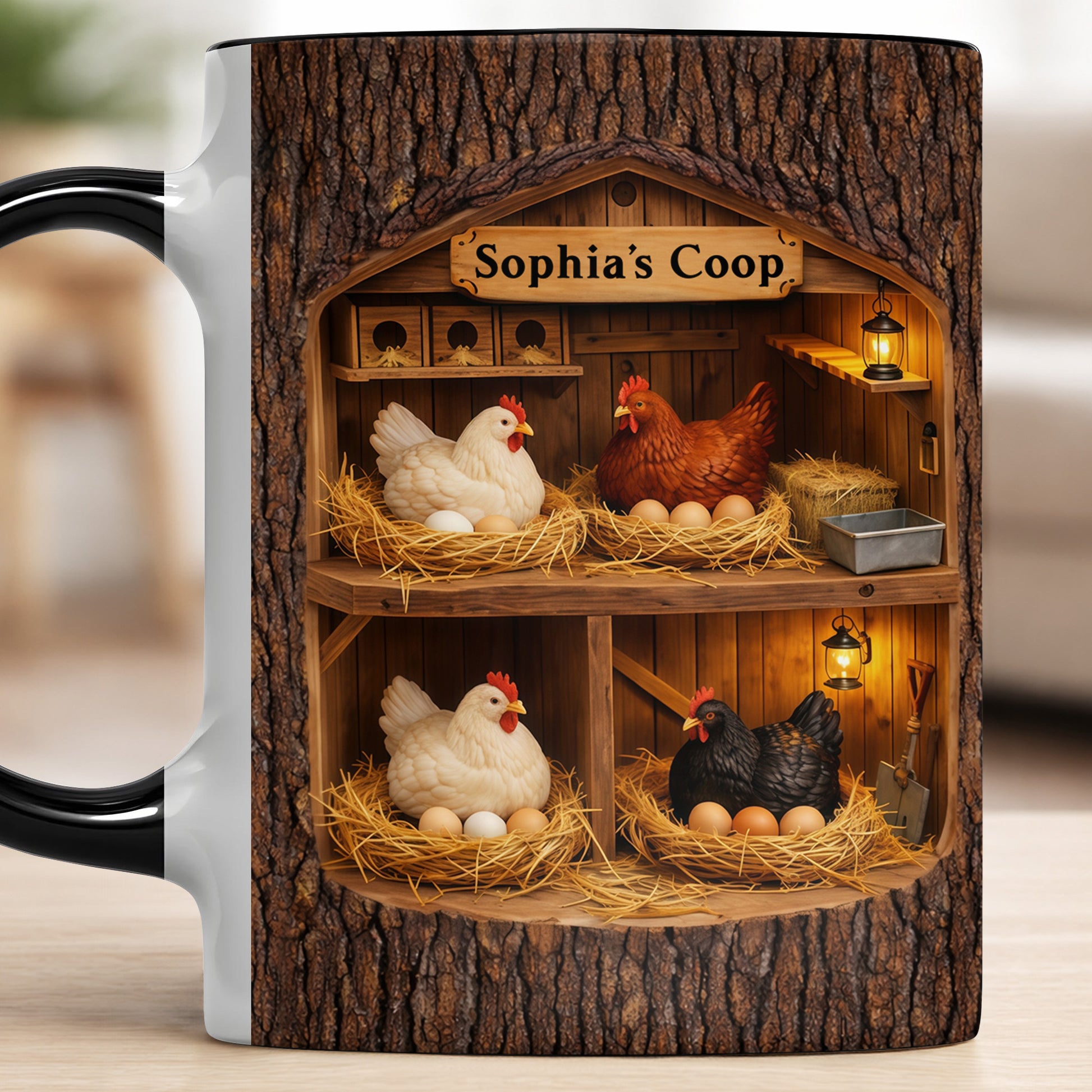 Sophia's Coop With Chickens and Eggs