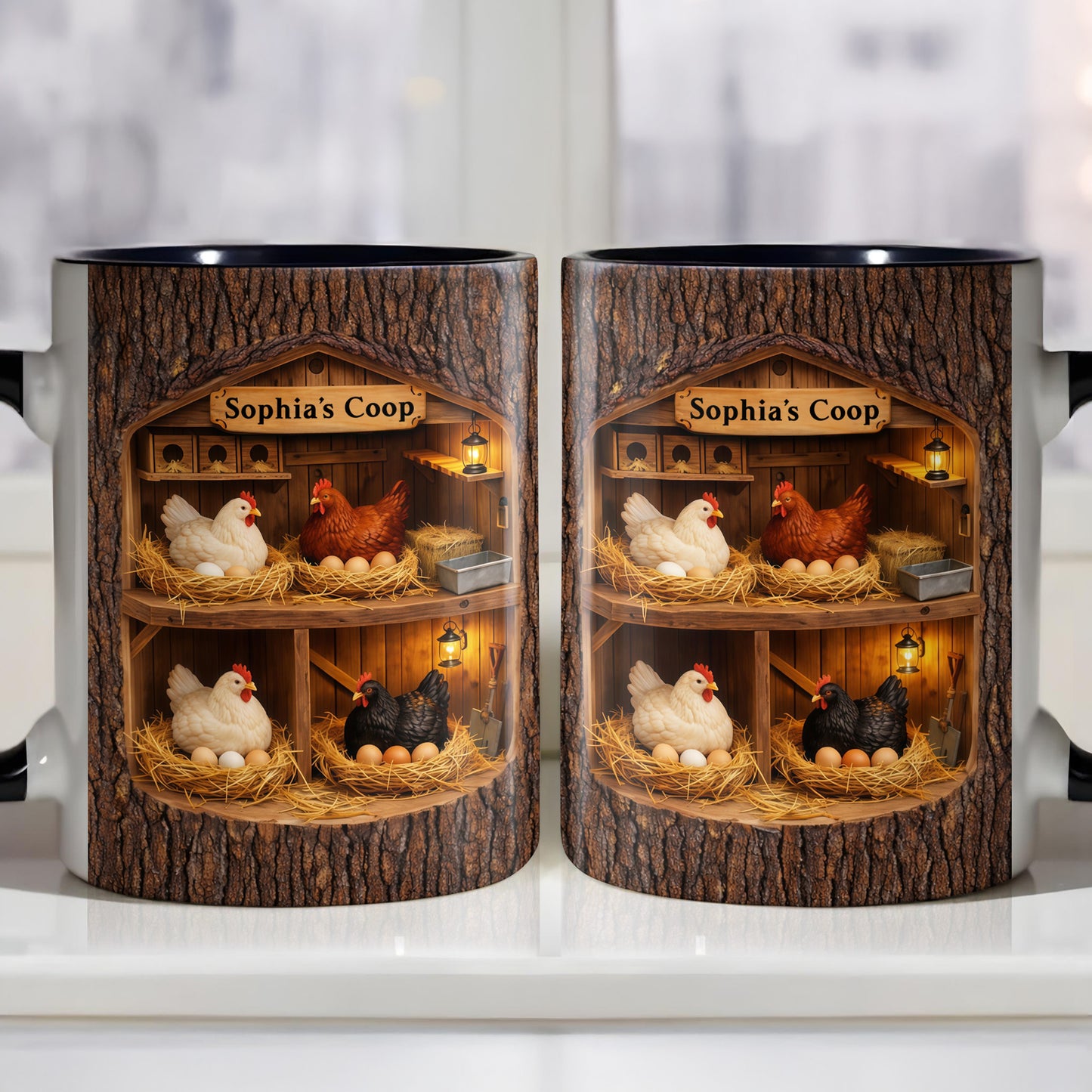 Sophia's Coop With Chickens and Eggs