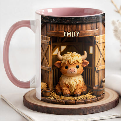 Customized Highland Cow in Barn Design
