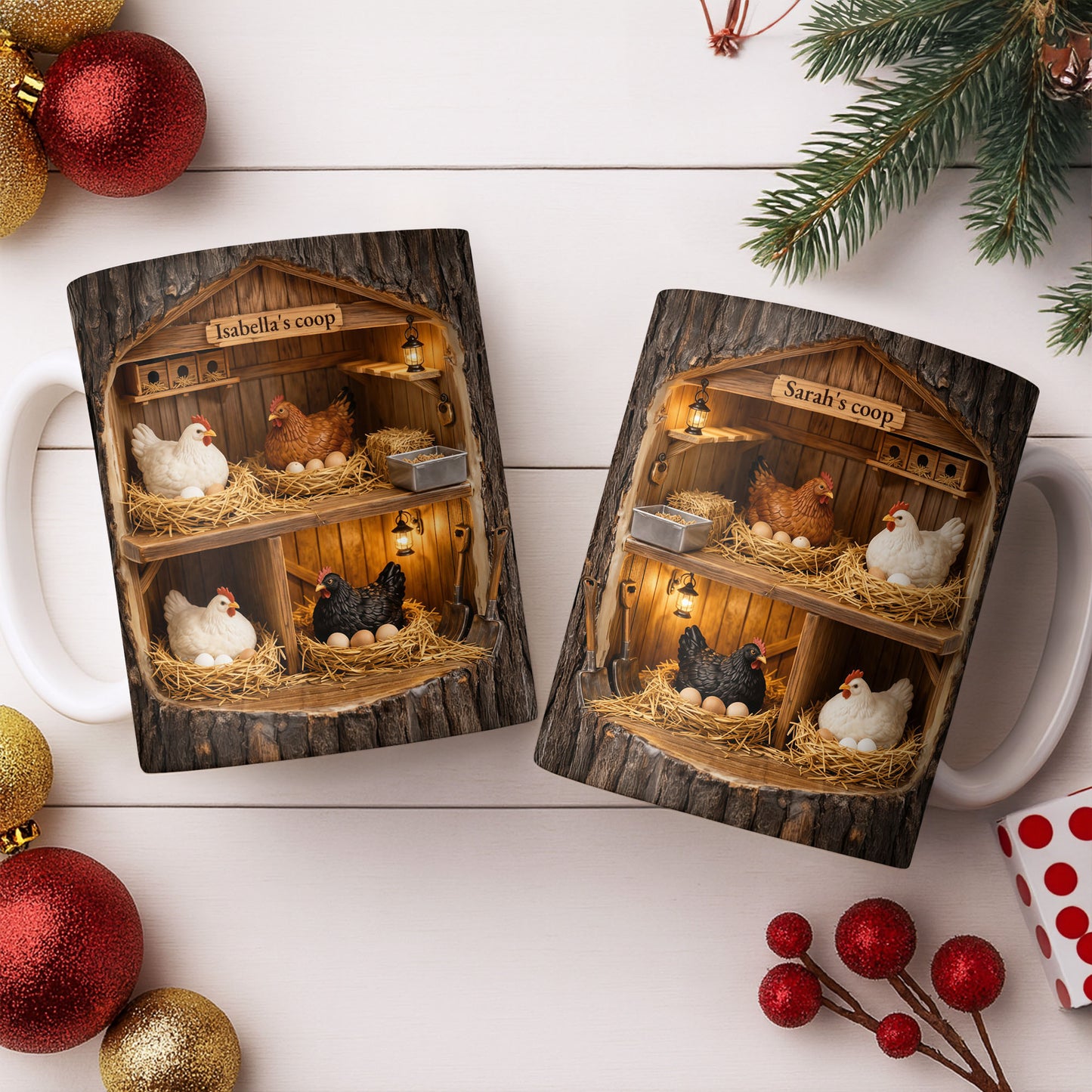 Personalized Chicken Coop Mug With Farm Fresh Design