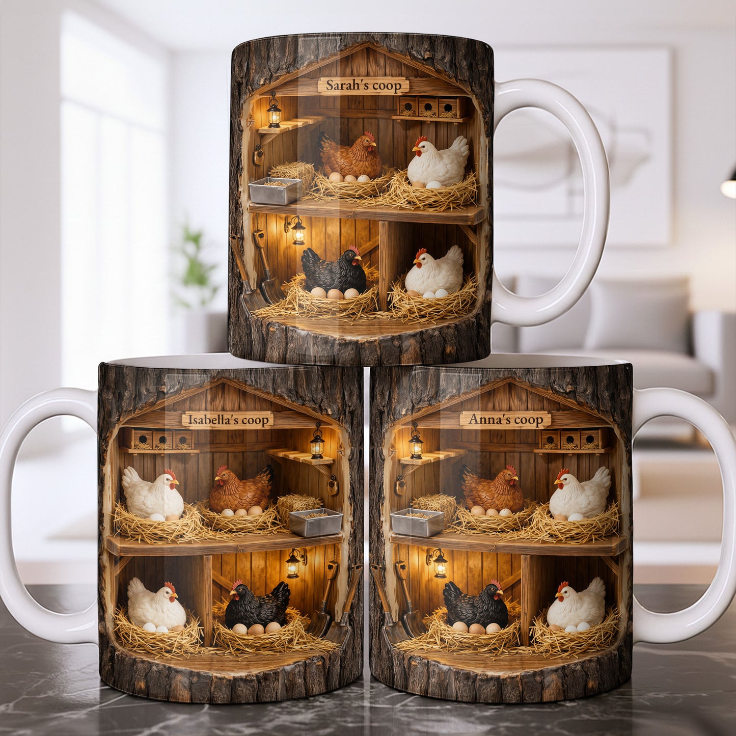 Personalized Chicken Coop Mug With Farm Fresh Design