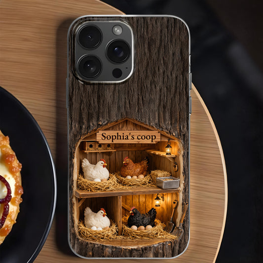 My Coop Personalized Wood Texture Chicken Nesting Design