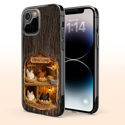 My Coop Personalized Wood Texture Chicken Nesting Design