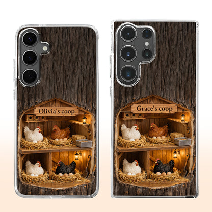 My Coop Personalized Wood Texture Chicken Nesting Design