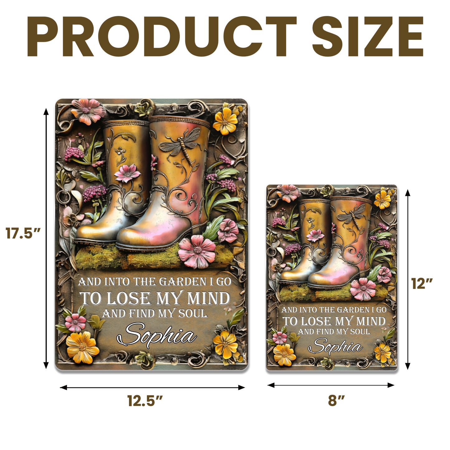 Into The Garden To Find Soul, Garden Boots And Flowers