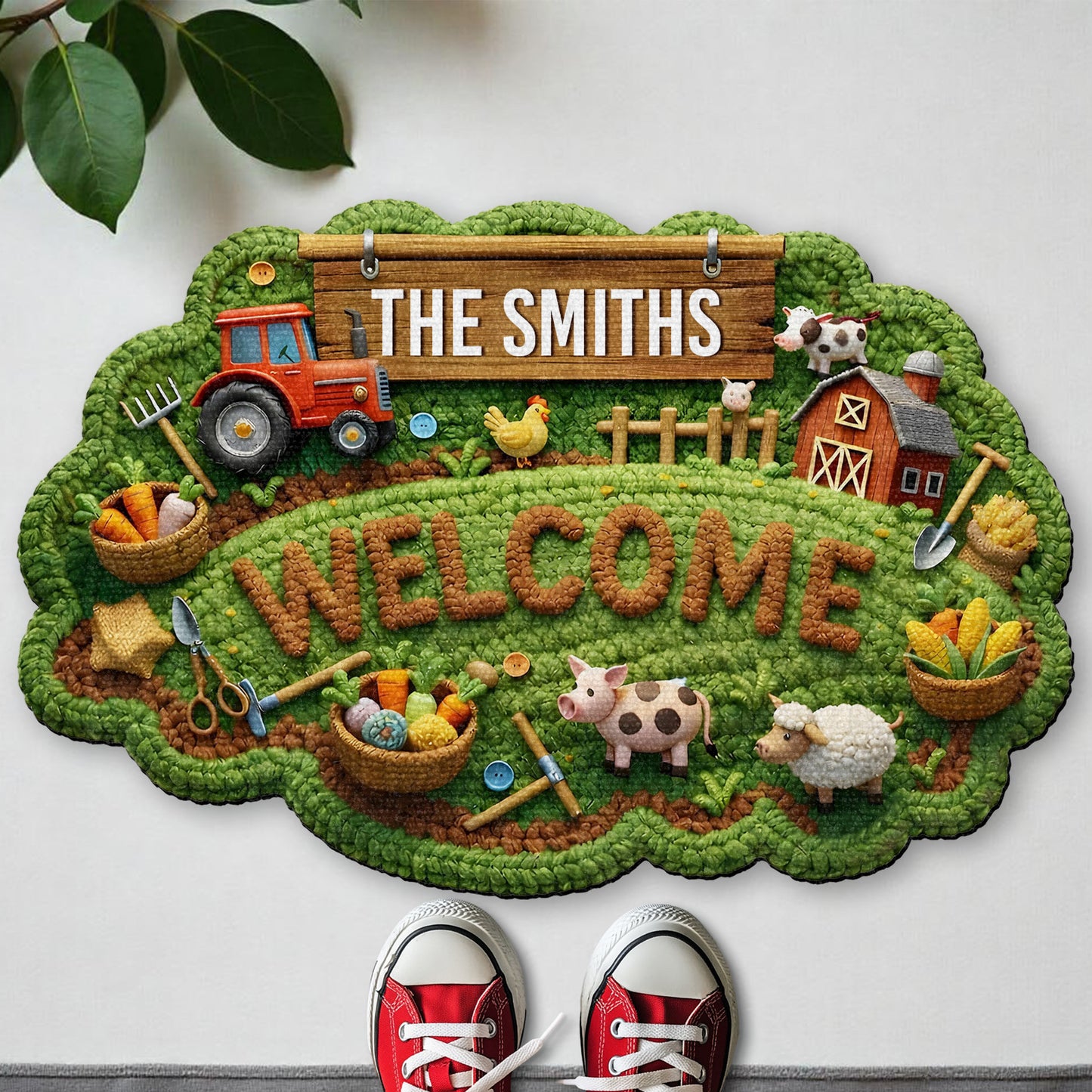 Welcome Farmhouse Charm With Tractor, Sheep and Barn