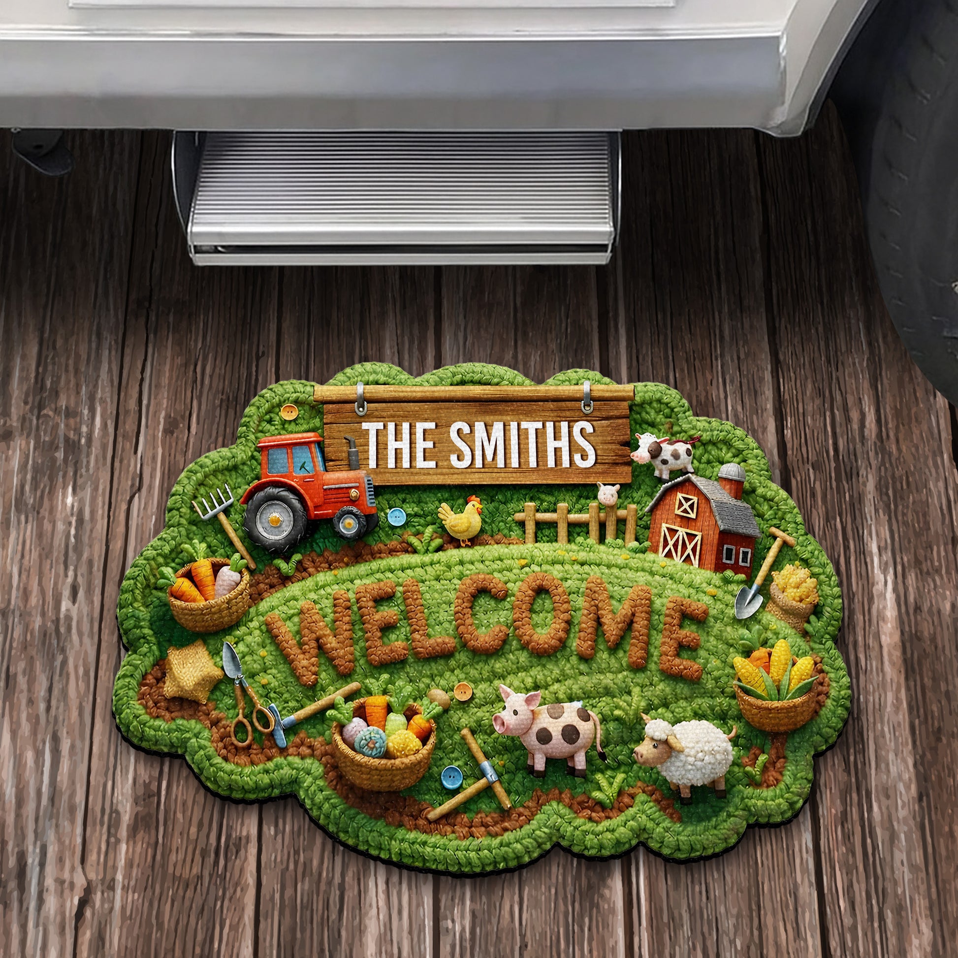 Welcome Farmhouse Charm With Tractor, Sheep and Barn