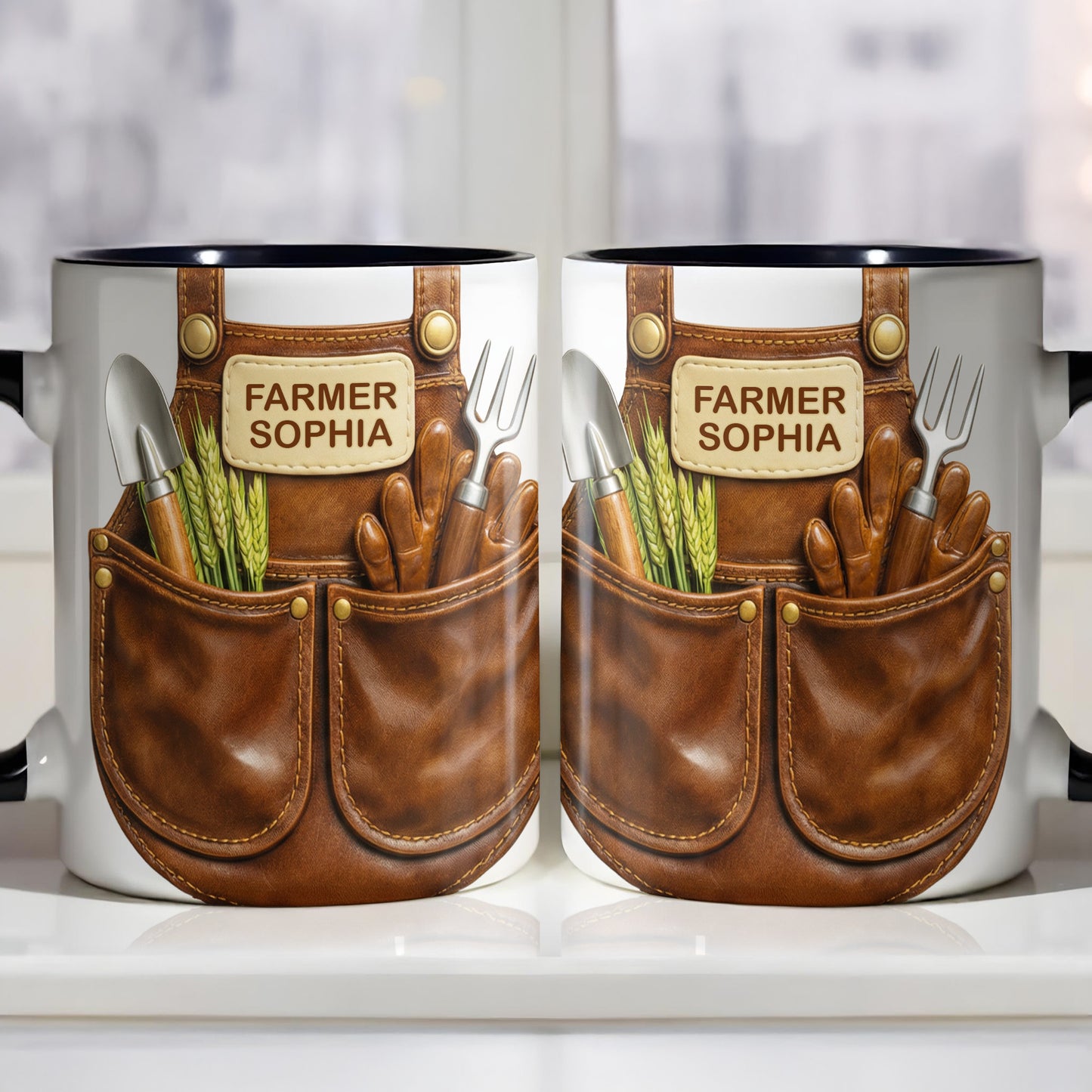 Farmer Custom Name with Gardening Tools Design