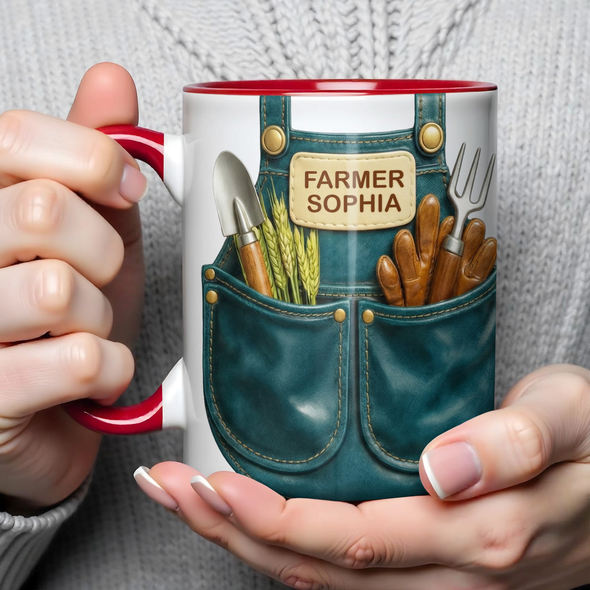 Farmer Custom Name with Gardening Tools Design