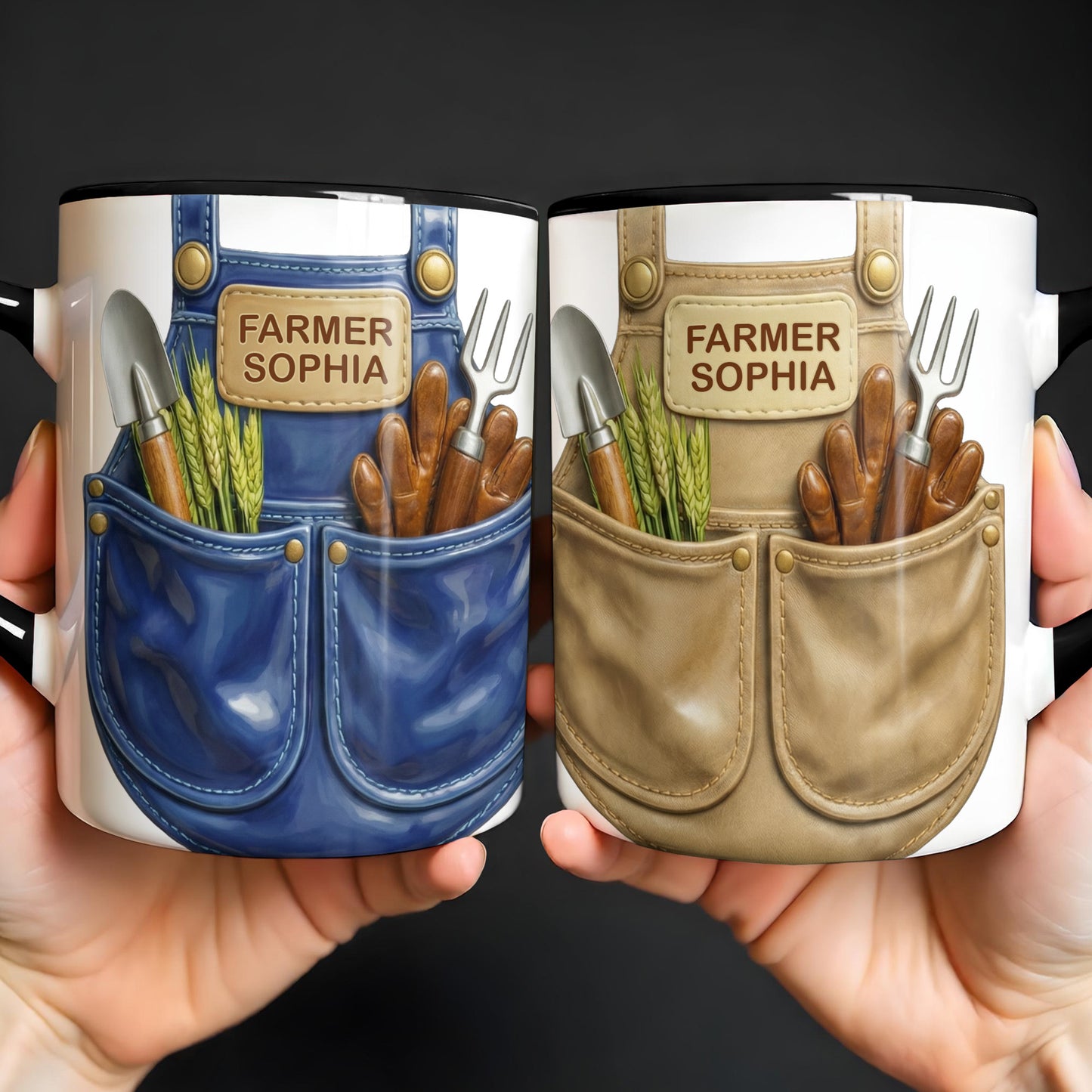 Farmer Custom Name with Gardening Tools Design