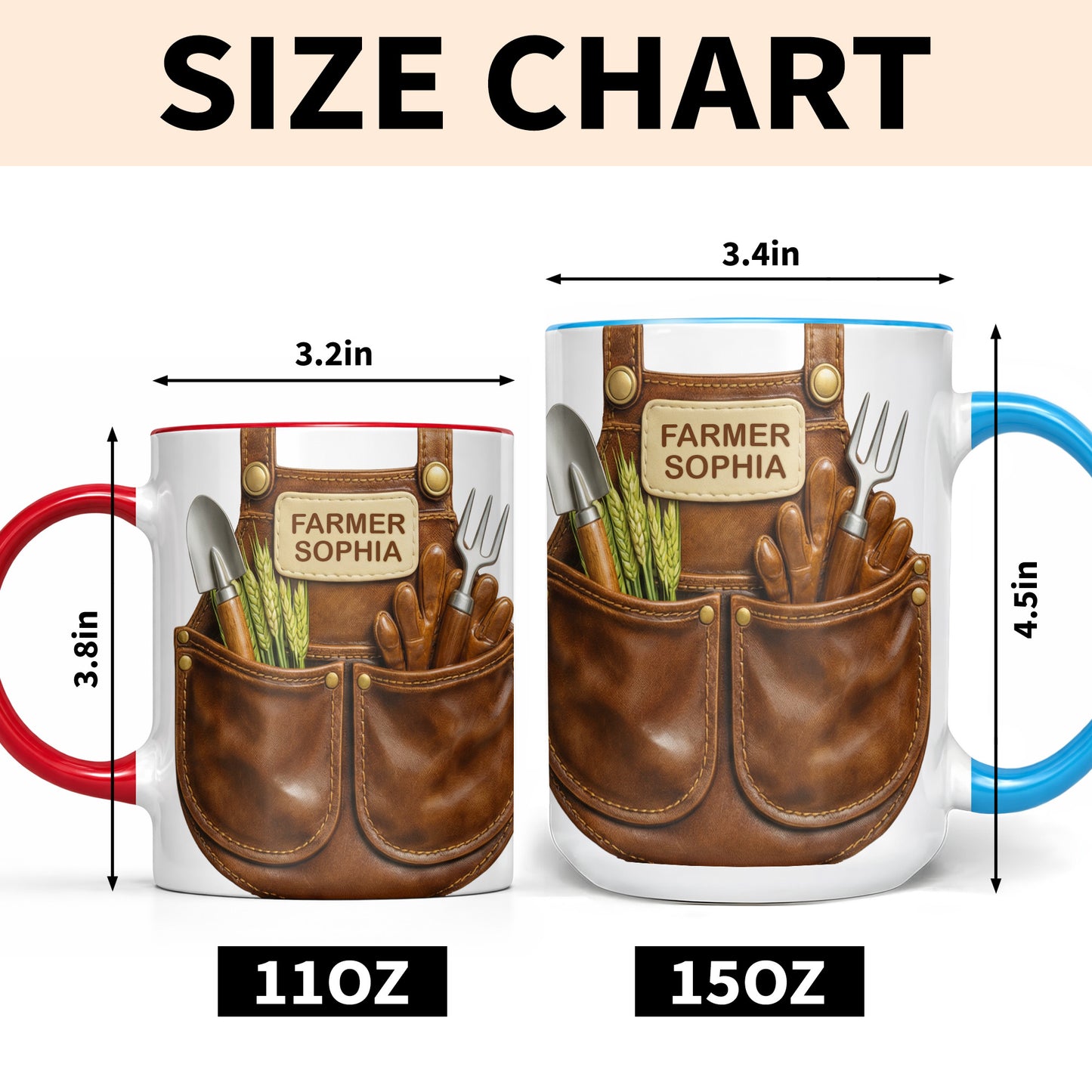 Farmer Custom Name with Gardening Tools Design