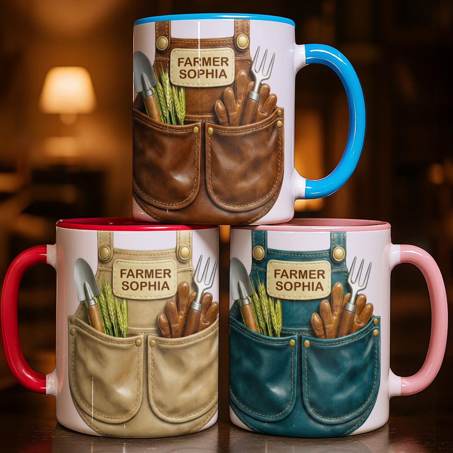 Farmer Custom Name with Gardening Tools Design