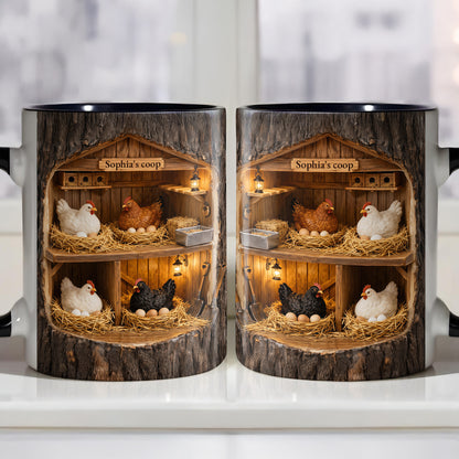 Sophia’s Coop Featuring Chickens And Rustic Wooden Structure