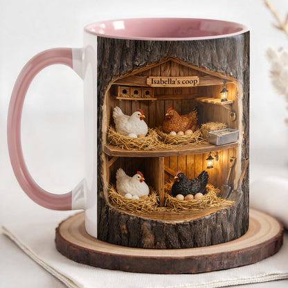 Sophia’s Coop Featuring Chickens And Rustic Wooden Structure