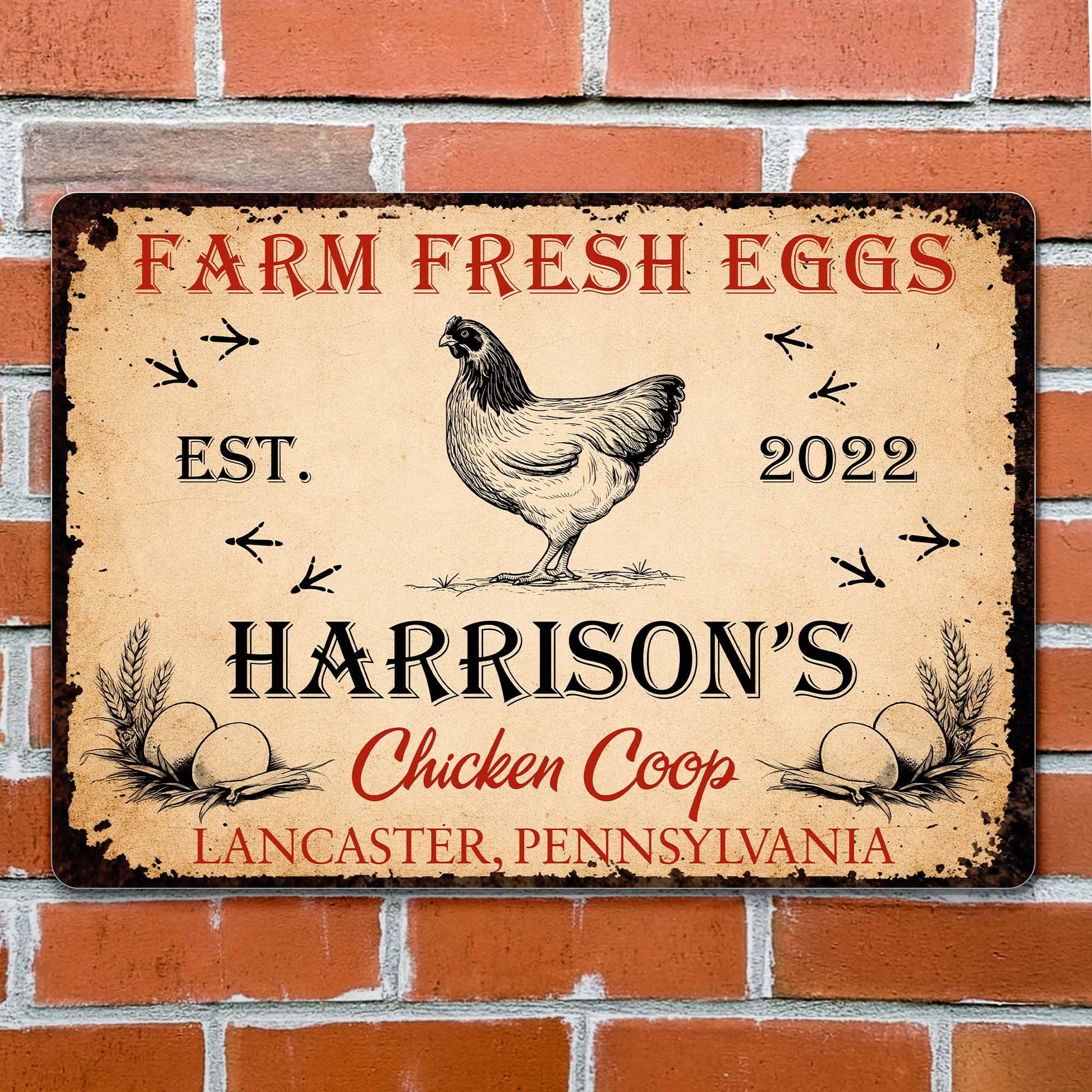 Farm Fresh Eggs, Chicken Coop Sign