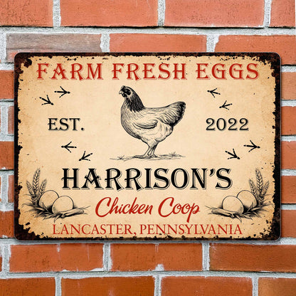 Farm Fresh Eggs, Chicken Coop Sign
