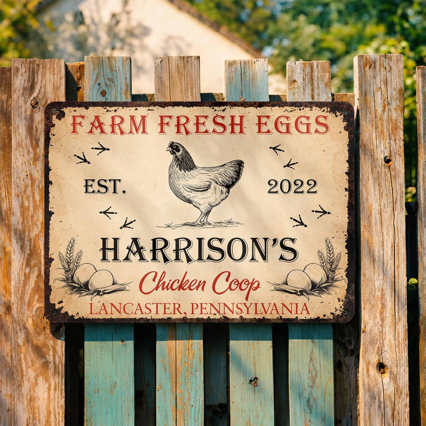 Farm Fresh Eggs, Chicken Coop Sign