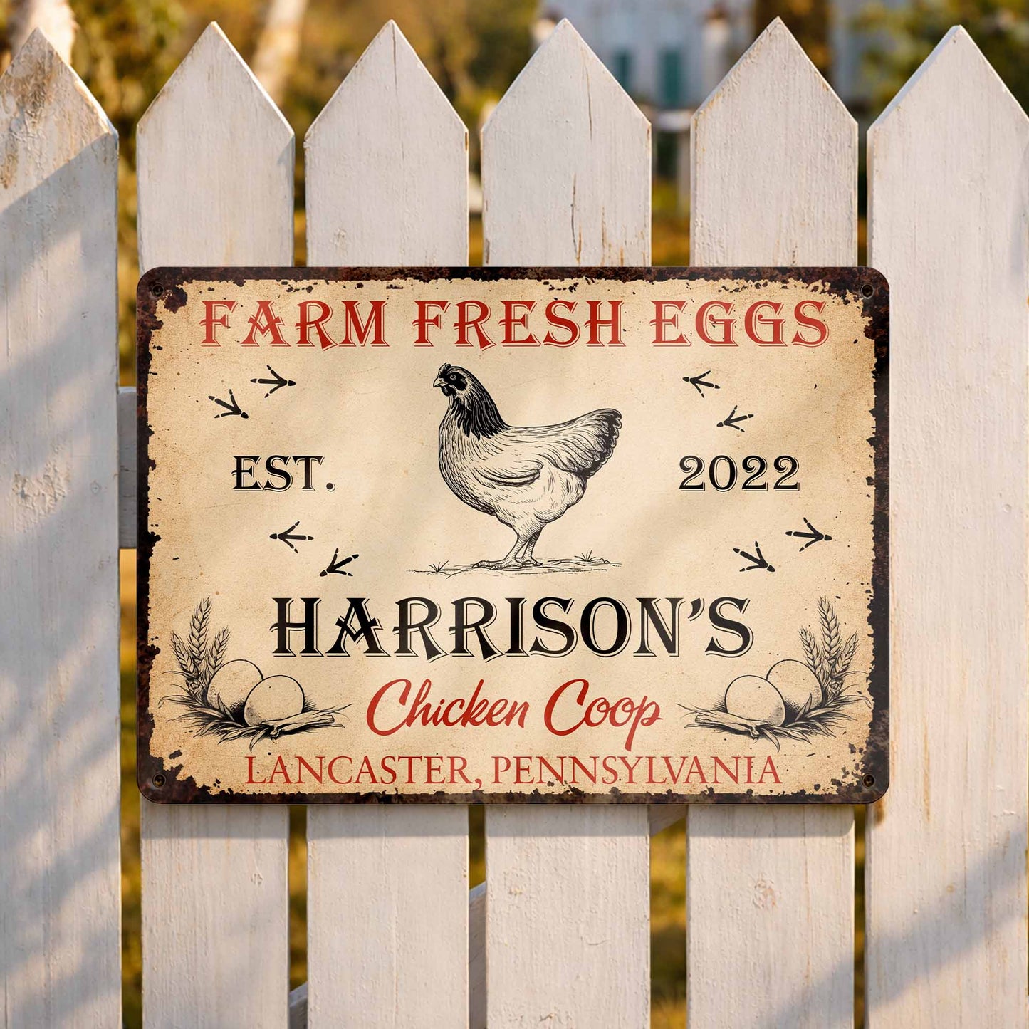 Farm Fresh Eggs, Chicken Coop Sign